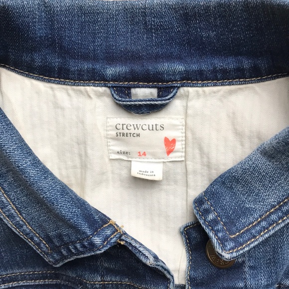 Denim trucker jacket- Kids size 14. Crew Cuts. - Picture 2 of 6